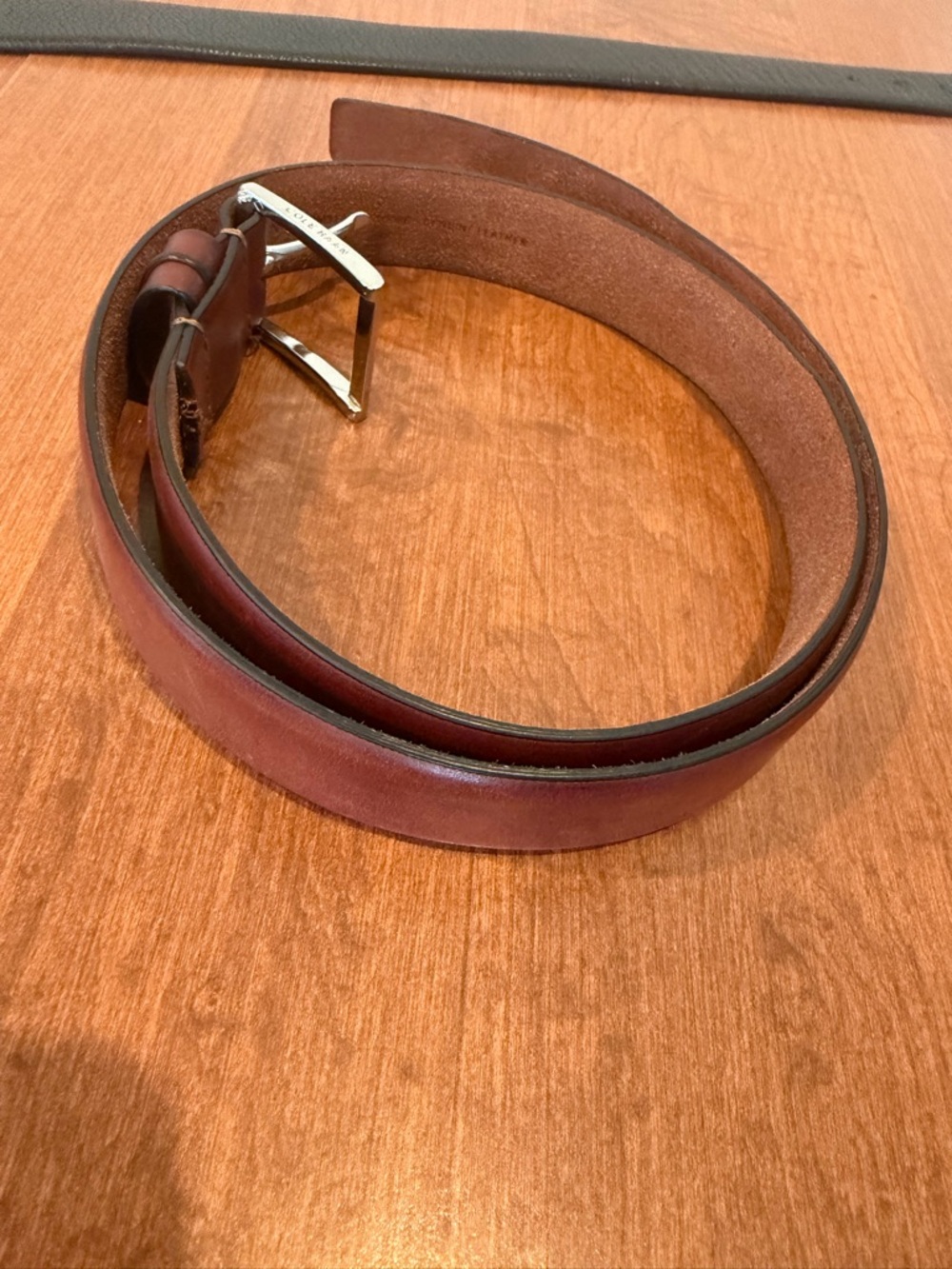 Cole Haan Men's Leather Belt in Brown with Silver Buckle